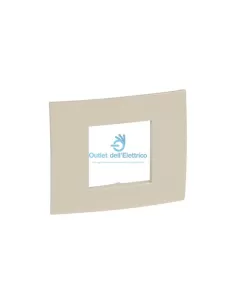 Bticino 682604 Vela square - ivory plate 2 modules